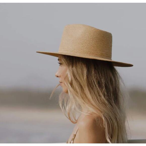 NWT Will + Bear Sawyer Sand Wide Brim Hat in Tan Size Medium